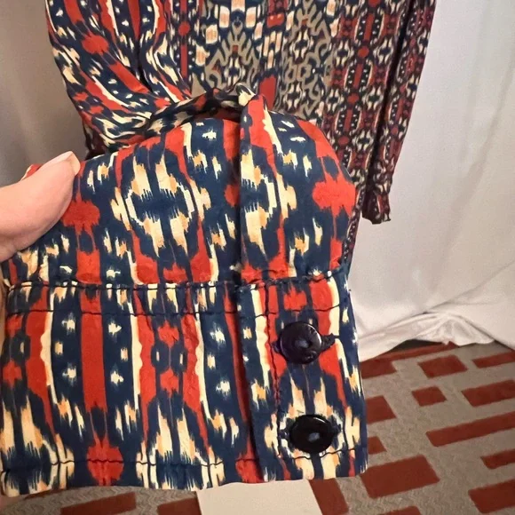 Soft surrounding BoHo top red, blue and beige size Small - Picture 3 of 6